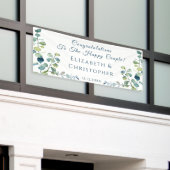 Eucalyptus Felicitaties Verlovingsfeestje Spandoek (Buitenkant Gebouw)