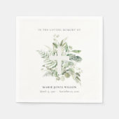 Eucalyptus Fern Fauna Herinneringssympathie Servet (Voorkant)