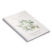 Eucalyptus Fern Foliage Cross Baptisme Guestbook Notitieboek (Rechterzijde)