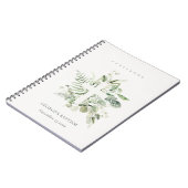 Eucalyptus Fern Foliage Cross Baptisme Guestbook Notitieboek (Linkerzijde)