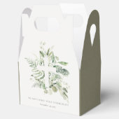 Eucalyptus Fern Foliage Cross Eerste Heilige Commu Bedankdoosjes (Geopend)