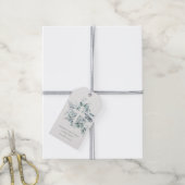 Eucalyptus Fern Foliage Cross Eerste Heilige Commu Cadeaulabel (Met Touw)
