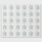 Eucalyptus Fern Foliage Cross Eerste Heilige Commu Cadeaupapier (Vlak)