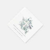 Eucalyptus Fern Foliage Cross Eerste Heilige Commu Servet (Hoek)
