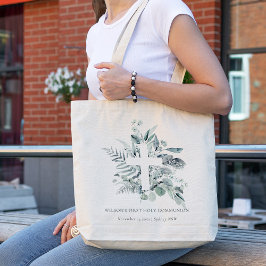 Eucalyptus Fern Foliage Cross Eerste Heilige Commu Tote Bag