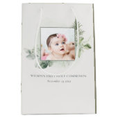 Eucalyptus Fern Foliage Foto eerste Heilige Commun Medium Cadeauzakje (Voorkant)