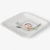 Eucalyptus Fern Foliage Foto eerste Heilige Commun Papieren Bordje (Gebogen)