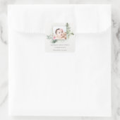 Eucalyptus Fern Foliage Foto eerste Heilige Commun Vierkante Sticker (Tas)