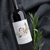 Eucalyptus Fern Foliage Foto eerste Heilige Commun Wijn Etiket