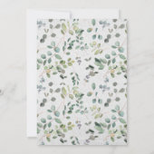 Eucalyptus Fine Art Calligraphy Style Weddenschap Kaart (Achterkant)