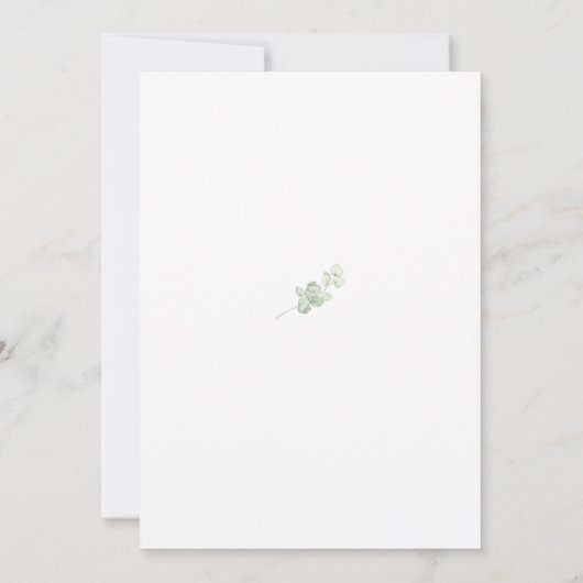 Eucalyptus First Communion - Christening L012 Invi Kaart (Achterkant)
