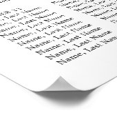 Eucalyptus Floral 15 Tables Wedding SEATING CHART Poster (Hoek)