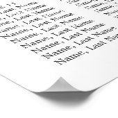 Eucalyptus Floral 15 Tables Wedding SEATING CHART Poster (Hoek)