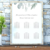 Eucalyptus Floral 6 Tafel-weduwenkaart Poster