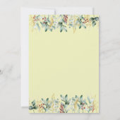 Eucalyptus floral baby Dank u kaart (Achterkant)