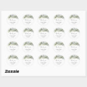 Eucalyptus Floral Baby shower Ronde Sticker (Vel)