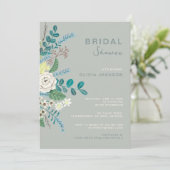 Eucalyptus floral Boho Greenery Vrijgezellenfeest Kaart (Staand voorkant)