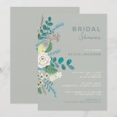 Eucalyptus floral Boho Greenery Vrijgezellenfeest Kaart (Voorkant / Achterkant)