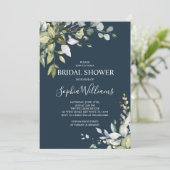 Eucalyptus Floral Bridal Shower Kaart (Staand voorkant)