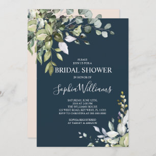 Eucalyptus Floral Bridal Shower Kaart