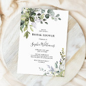 Eucalyptus Floral Bridal Shower Uitnodiging