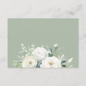 Eucalyptus Floral bruiloft details Informatiekaartje (Achterkant)