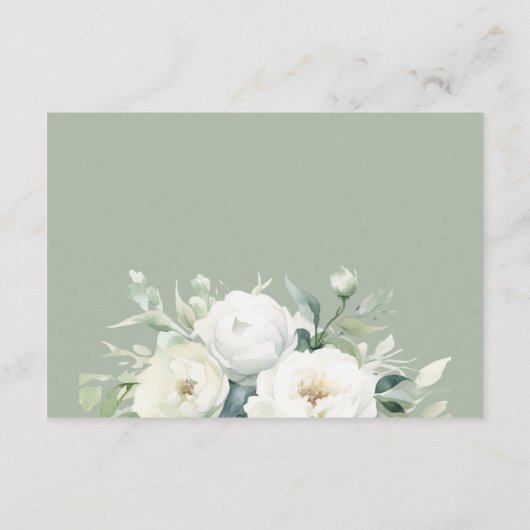 Eucalyptus Floral bruiloft details Informatiekaartje (Achterkant)