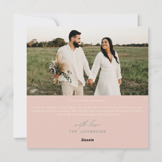 Eucalyptus Floral chic boho greenery bedankt Kaart (Achterkant)