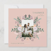 Eucalyptus Floral chic boho greenery bedankt Kaart (Voorkant)