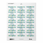 Eucalyptus Floral Classy Elegant Return Address  Etiket (Full Sheet)
