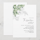 Eucalyptus Floral de nacht voor de repetitie Kaart (Voorkant / Achterkant)