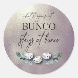 Eucalyptus Floral Dice Bunco Ronde Sticker