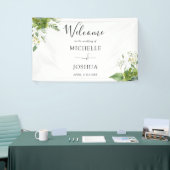 Eucalyptus Floral Elegant Huwelijk Welkom Spandoek (Beurs)