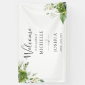 Eucalyptus Floral Elegant Huwelijk Welkom Spandoek (Verticaal)