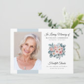 Eucalyptus Floral Funeral Memorial Bedankkaart (Staand voorkant)