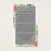 Eucalyptus Floral Funeral Memorial Prayer Kaart (Achterkant)