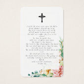 Eucalyptus Floral Funeral Memorial Prayer Kaart (Achterkant)