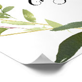 Eucalyptus Floral Geometric Lijst Engagement Party Poster (Hoek)