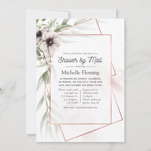 Eucalyptus Floral Geometric Vrijgezellenfeest per  Kaart (Voorkant)