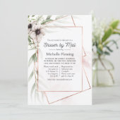 Eucalyptus Floral Geometric Vrijgezellenfeest per  Kaart (Staand voorkant)