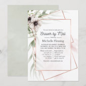 Eucalyptus Floral Geometric Vrijgezellenfeest per Kaart (Voorkant / Achterkant)