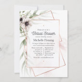 Eucalyptus Floral Geometrisch Virtual Baby shower Kaart (Voorkant)