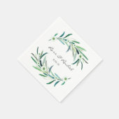 Eucalyptus Floral gepersonaliseerde bruiloft serve Servetten (Hoek)