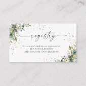 Eucalyptus Floral Greenery Registry Enclosure Kaar Informatiekaartje (Voorkant)