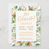 Eucalyptus Floral Greenery Script Foto Afstuderen Kaart (Achterkant)