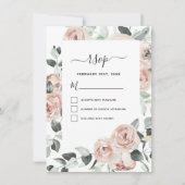 Eucalyptus Floral Greenery Wedding RSVP Kaart (Voorkant)