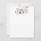 Eucalyptus Floral Pampas Grass Script Baby shower Kaart (Achterkant)