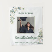 Eucalyptus Floral Photo Grad Tapestry Wandkleed (Voorkant)