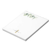 Eucalyptus Floral Sage Green Monogram Notitieblok