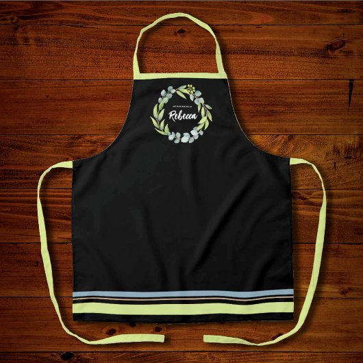 Eucalyptus Floral Script Specialized Apron Schort